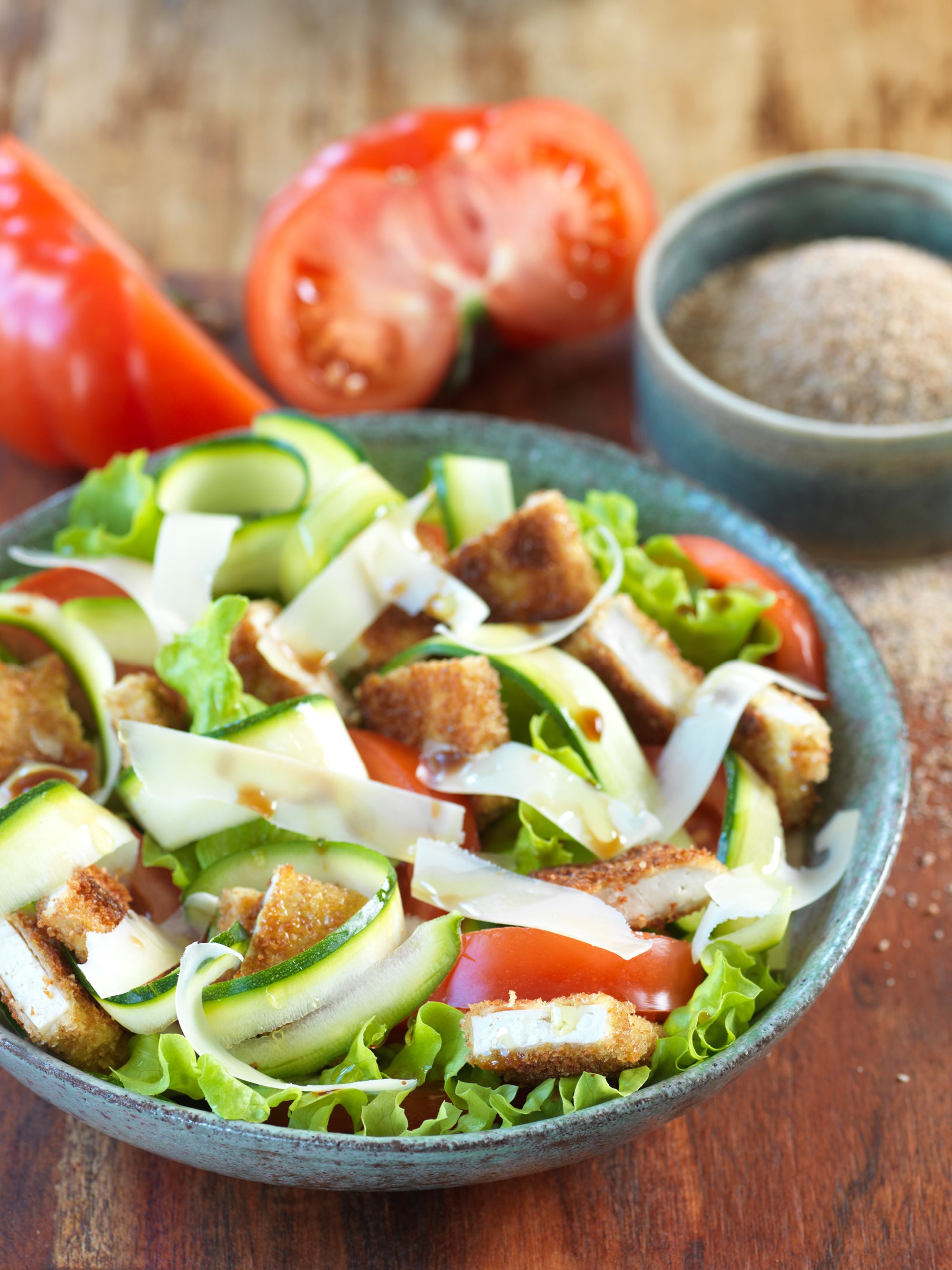 Salade de courgettes et tofu pané - Recette à Prix Engagés Juin 2024 Salade de courgettes et tofu pané - Recette à Prix Engagés Juin 2024