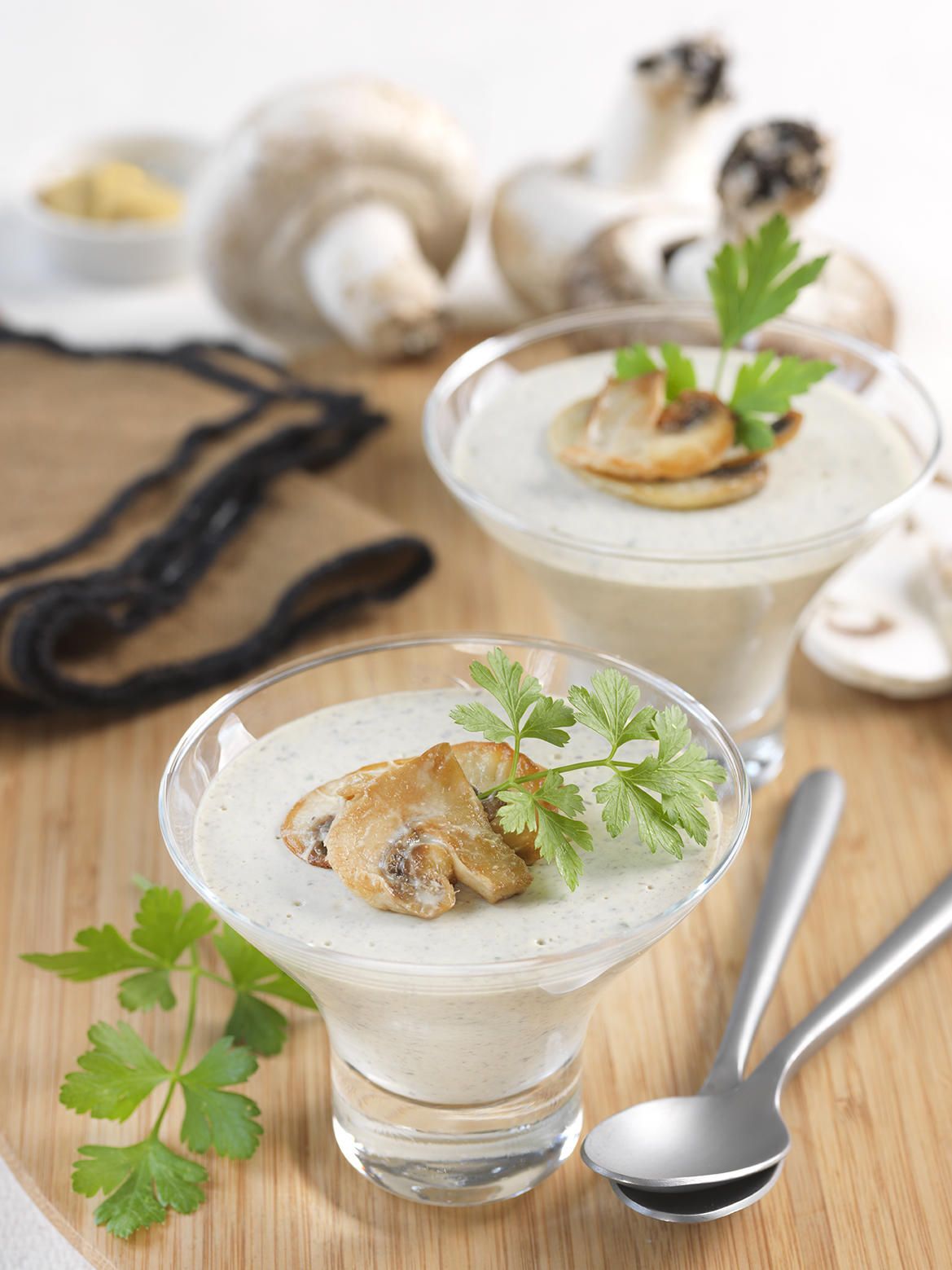 Panna cotta aux champignons et moutarde Panna cotta aux champignons et moutarde