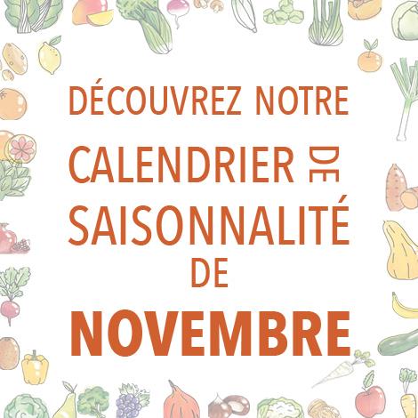 Découvrez notre calendrier de saisonnalité de Novembre 2023 !